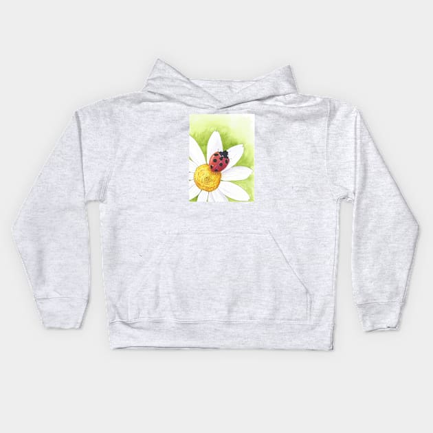 Chamomile; ladybug Kids Hoodie by Keen_On_Colors